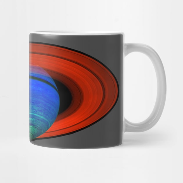 Saturn in Red and Blue by spacerobot